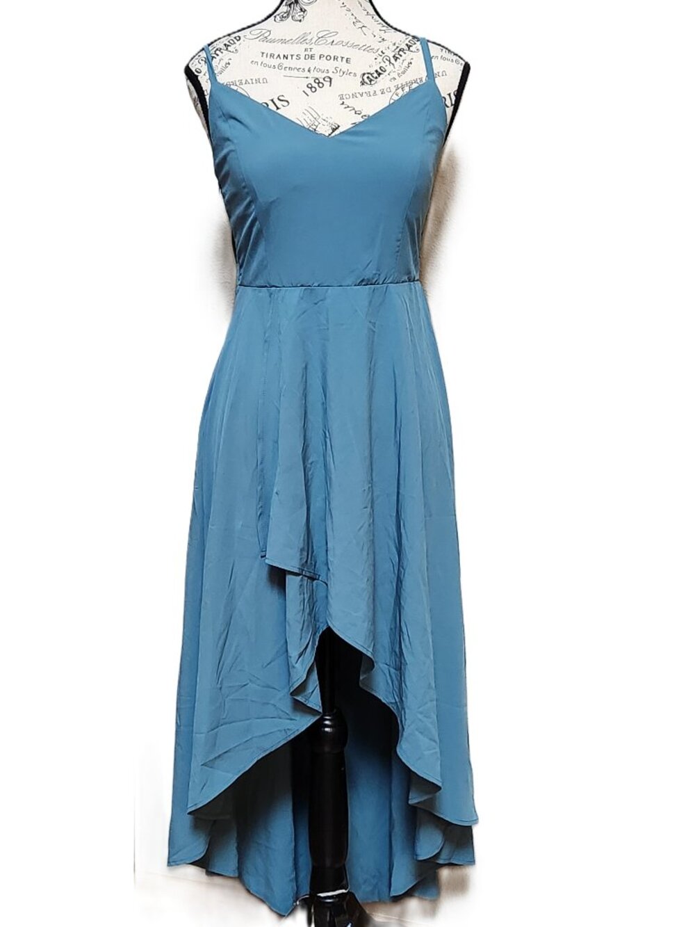 HALARA High Low Teal Smocked Back Midi Dress - Small - NEW NWT